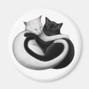 Magnet för Yin Yang kärlekkatter