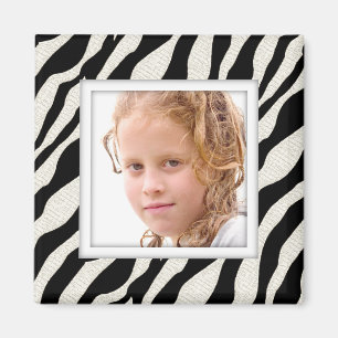 Magnet för zebra tryck för anpassadefotoram