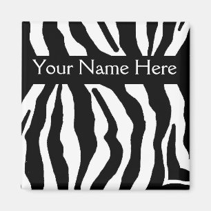 Magnet för zebra tryckpersonlignamn