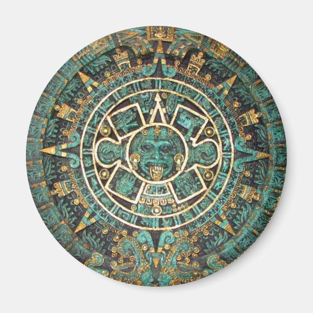 Magnet, Forntida Aztekisk Kalender Magnet (Framsidan)