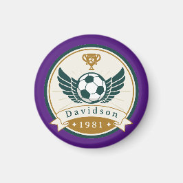 Magnet - Fotboll - Personlig - Lägg till Namn