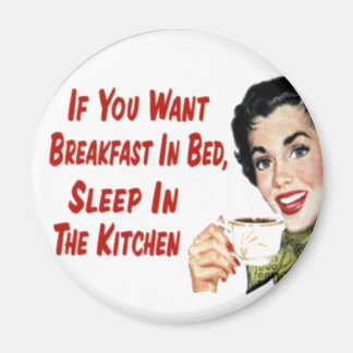 Magnet - Funny Retro Housefru Breakfast