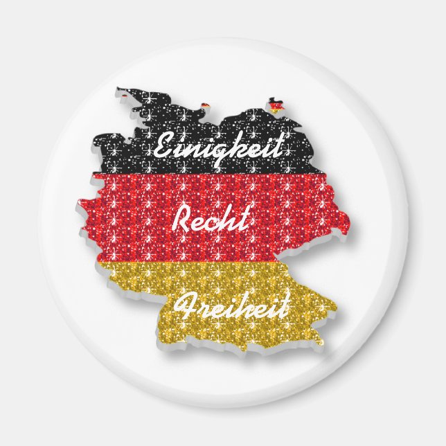 Magnet German Flagga Einigkeit Recht Freiheit (Framsidan)