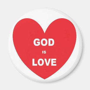 Magnet God är Kärlek Red Heart