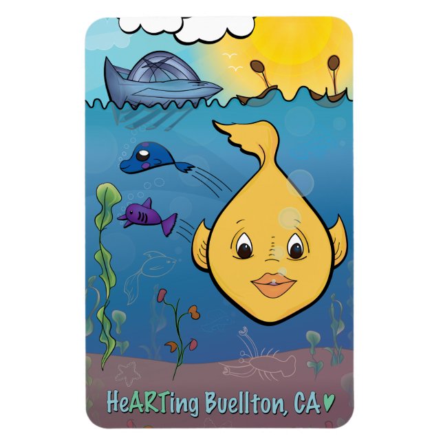 Magnet - Goldie Fish - Buellton.Art (Vertikal)