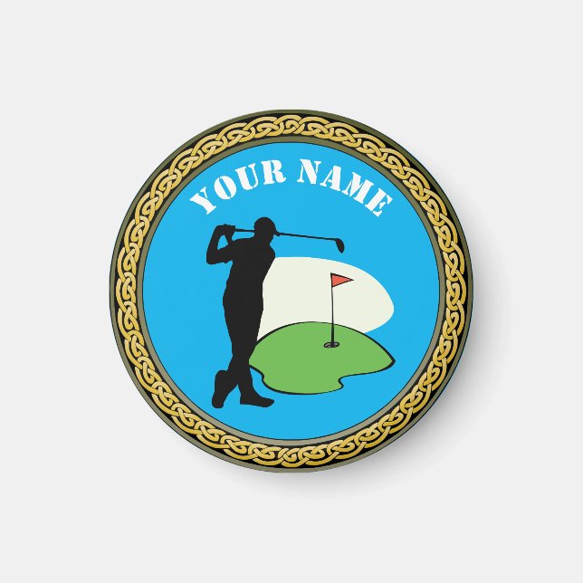 Magnet Golf - Lägg till Namn - Golfer (Framsidan)