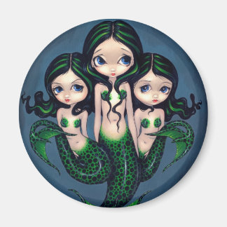 Magnet "Grönt Sjöjungfru Triplets"