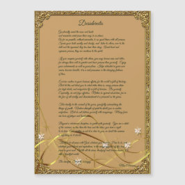 Magnet guld Framed Desiderata Dikt Magnet