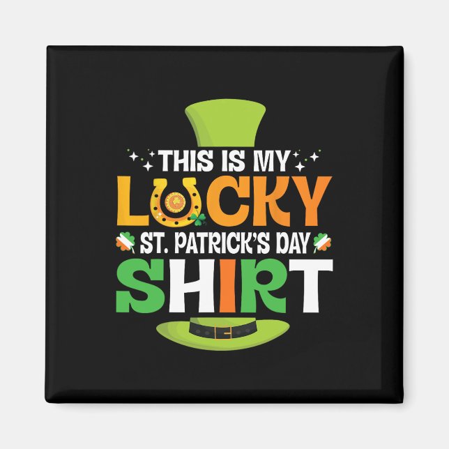 Magnet Guld Mynt Irländska Shamrocks Detta Är Min  (Framsidan)