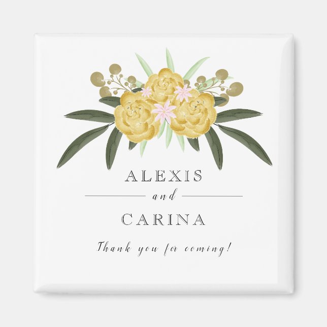 Magnet guld Ro & Botaniskt Löv (Framsidan)