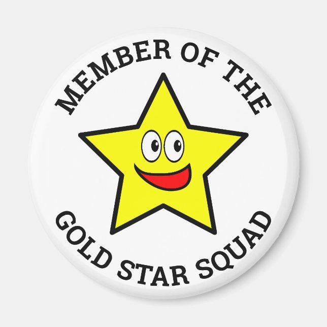 Magnet guld Star Square Member Magnet (Framsidan)