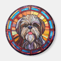 Magnet Hund design i fastnat glas