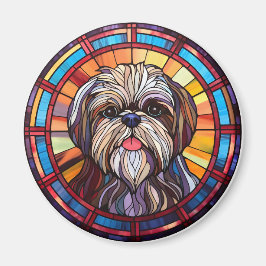 Magnet Hund design i fastnat glas