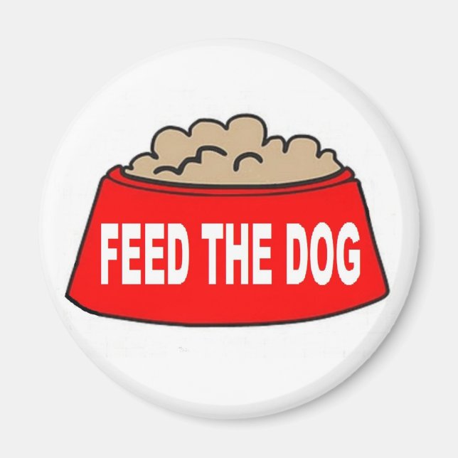 Magnet Hund Food Bowl Red Matar Hund (Framsidan)