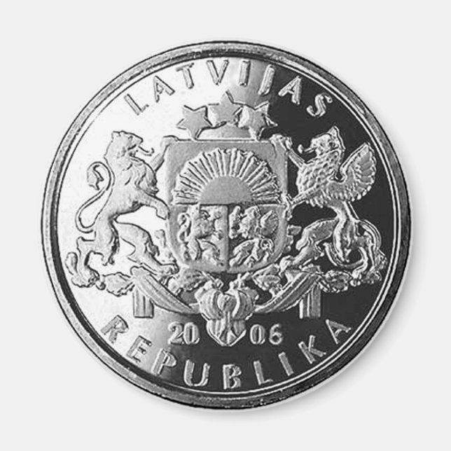 Magnet i lettiska pengar (Framsidan)