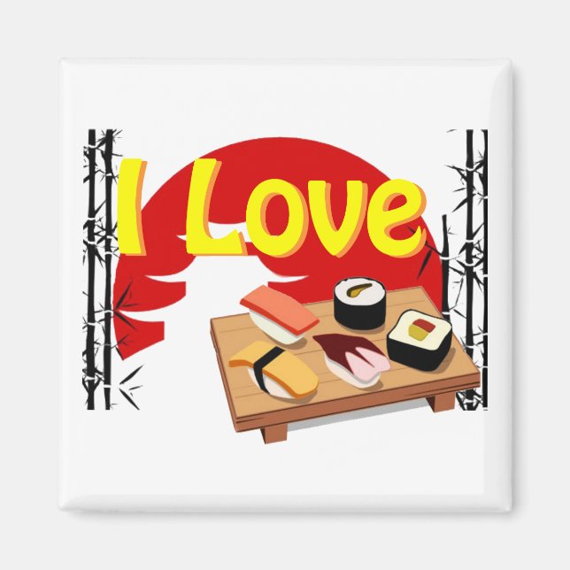 Magnet I Love Sushis (Framsidan)