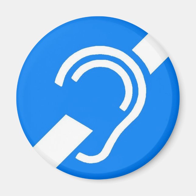 Magnet Internationell-symbol för Dövet (Framsidan)