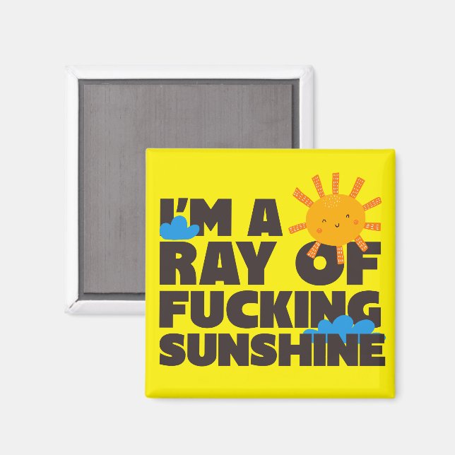Magnet Jag är en stråle av jävla solsken Rolig (Front/Back)