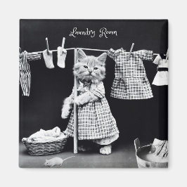 Magnet, Katt Hanging Tvätt Magnet