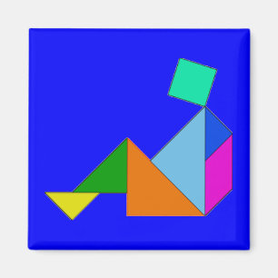 Magnet - kinesiskt Tangram (fyrkantigt)