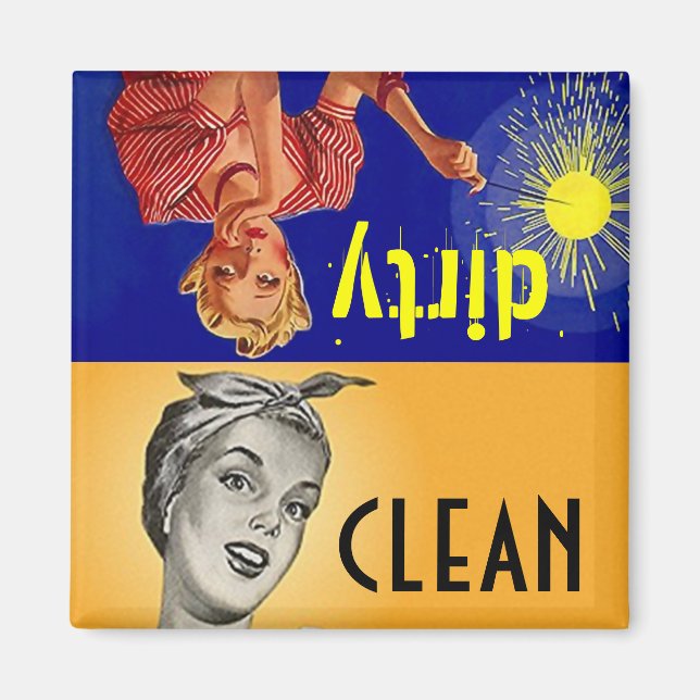 Magnet Kitchen Helper Clean Dirty Dishwasher Gift (Framsidan)