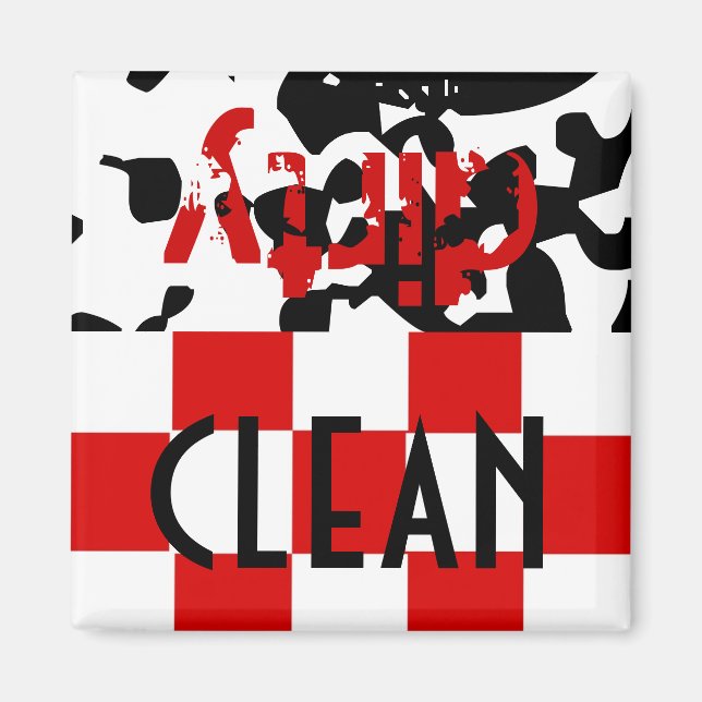 Magnet Kitchen Helper Clean Dirty Dishwasher Gift (Framsidan)