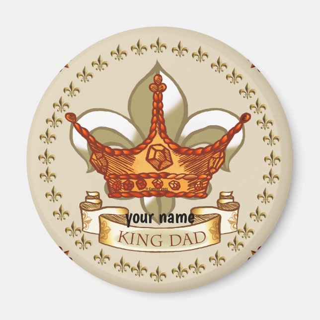 Magnet kung Pappa Royal Krona (Framsidan)