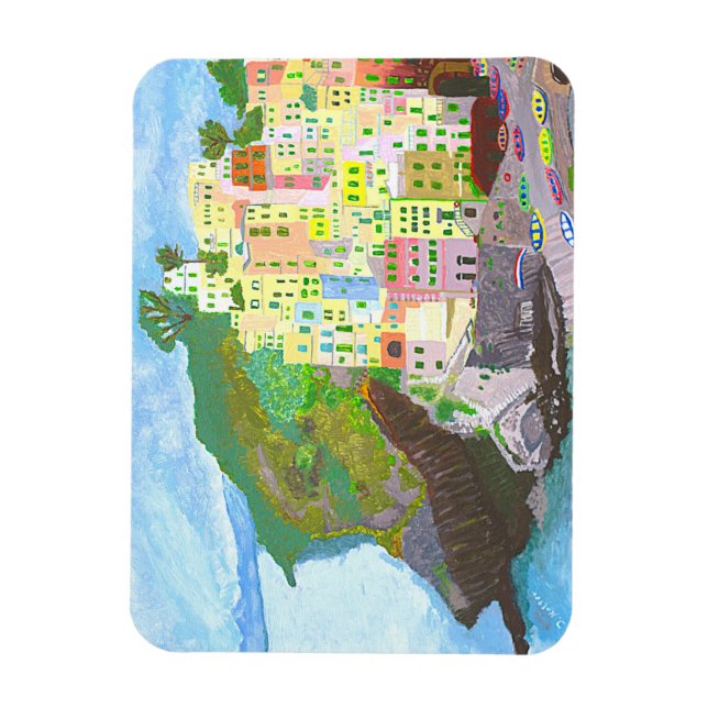 Magnet Landschaft Italien gemalt (Vertikal)