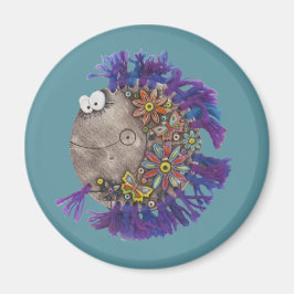 Magnet - Lila Yarn Fish - Pappa