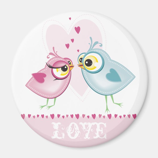 MAGNET: love birds Magnet (Framsidan)