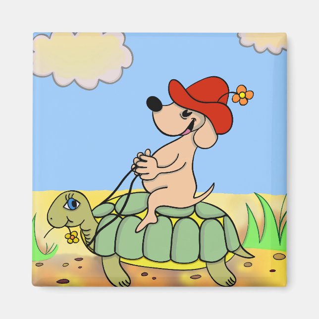 Magnet "lustiga djur"-tortle (Framsidan)