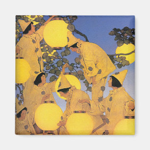 Magnet:  Lyktabärarna - Maxfield Parrish Magnet
