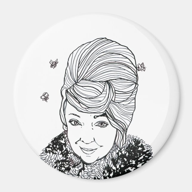 Magnet: Marilyn med Bee Hive Hairstyle Magnet (Framsidan)