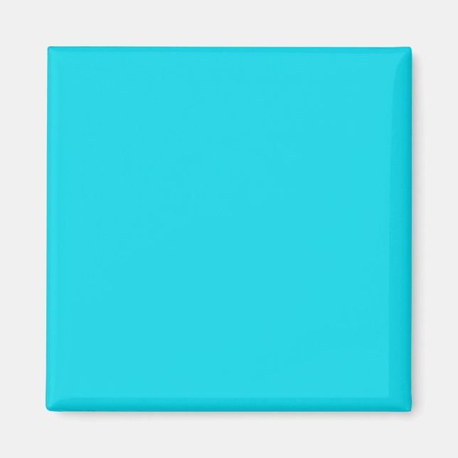 Magnet med Aqua Blue-bakgrund (Framsidan)