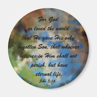 Magnet med bibelverse John 3:16