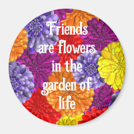 Magnet med blommor för vänner