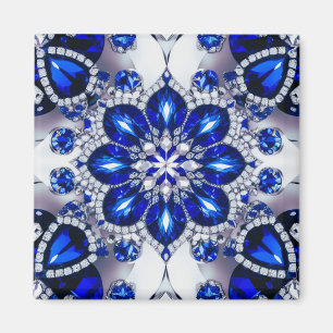 Magnet med Blue White Färg Design