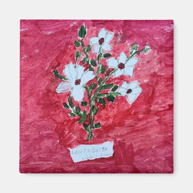 Magnet med botanisk design (Framsidan)