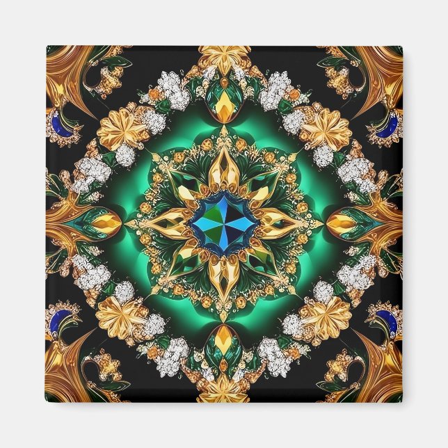 Magnet med brasiliansk Färg design (Framsidan)