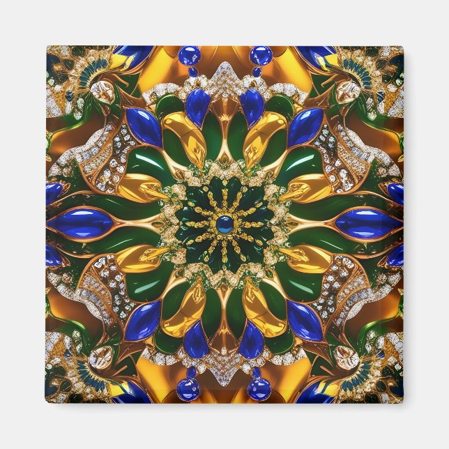 Magnet med Brasiliens Färg Design (Framsidan)