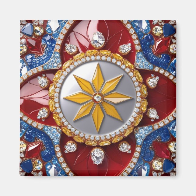 Magnet med colombiansk Färg Design (Framsidan)