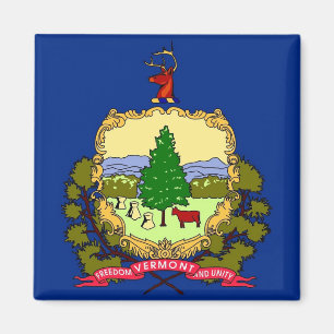 Magnet med den statliga flagga av Vermont - USA