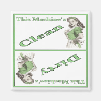 Magnet med Dirty Clean Dishwasher Maid Print