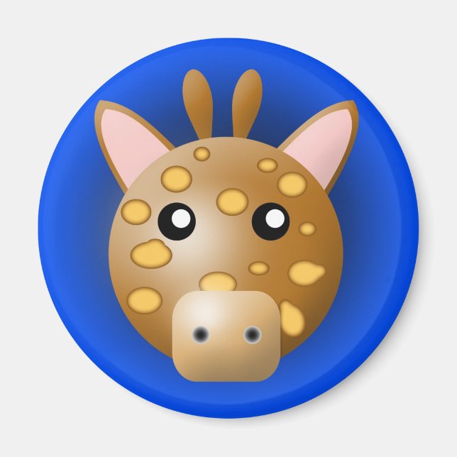 magnet med djur: giraffe (Framsidan)