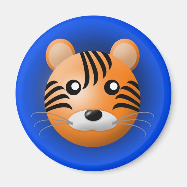 magnet med djur: tiger (Framsidan)