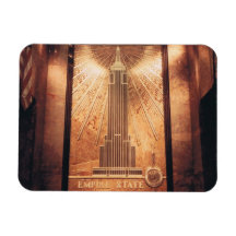 Magnet med Empire state Byggnad Plaque Photo