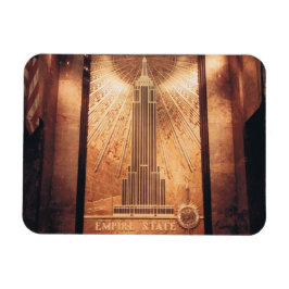Magnet med Empire state Byggnad Plaque Photo
