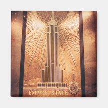 Magnet med Empire state Plaque