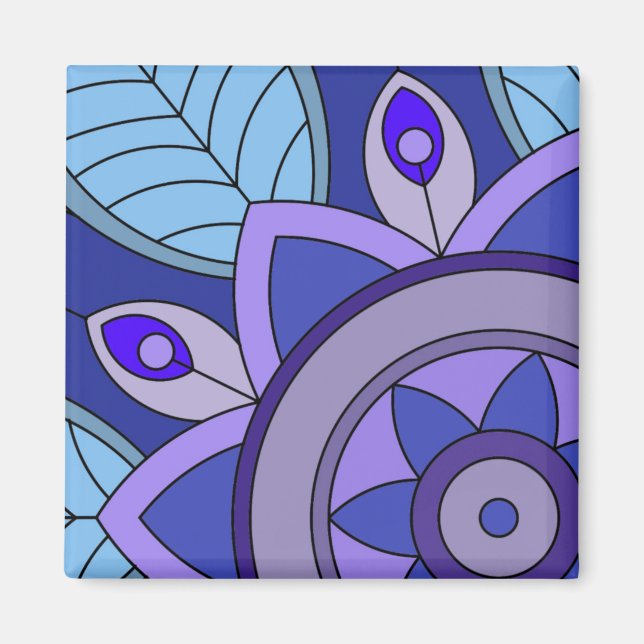 Magnet med en blomma konst (Framsidan)