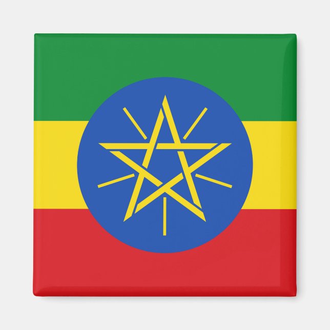 Magnet med Etiopiens Flagga (Framsidan)